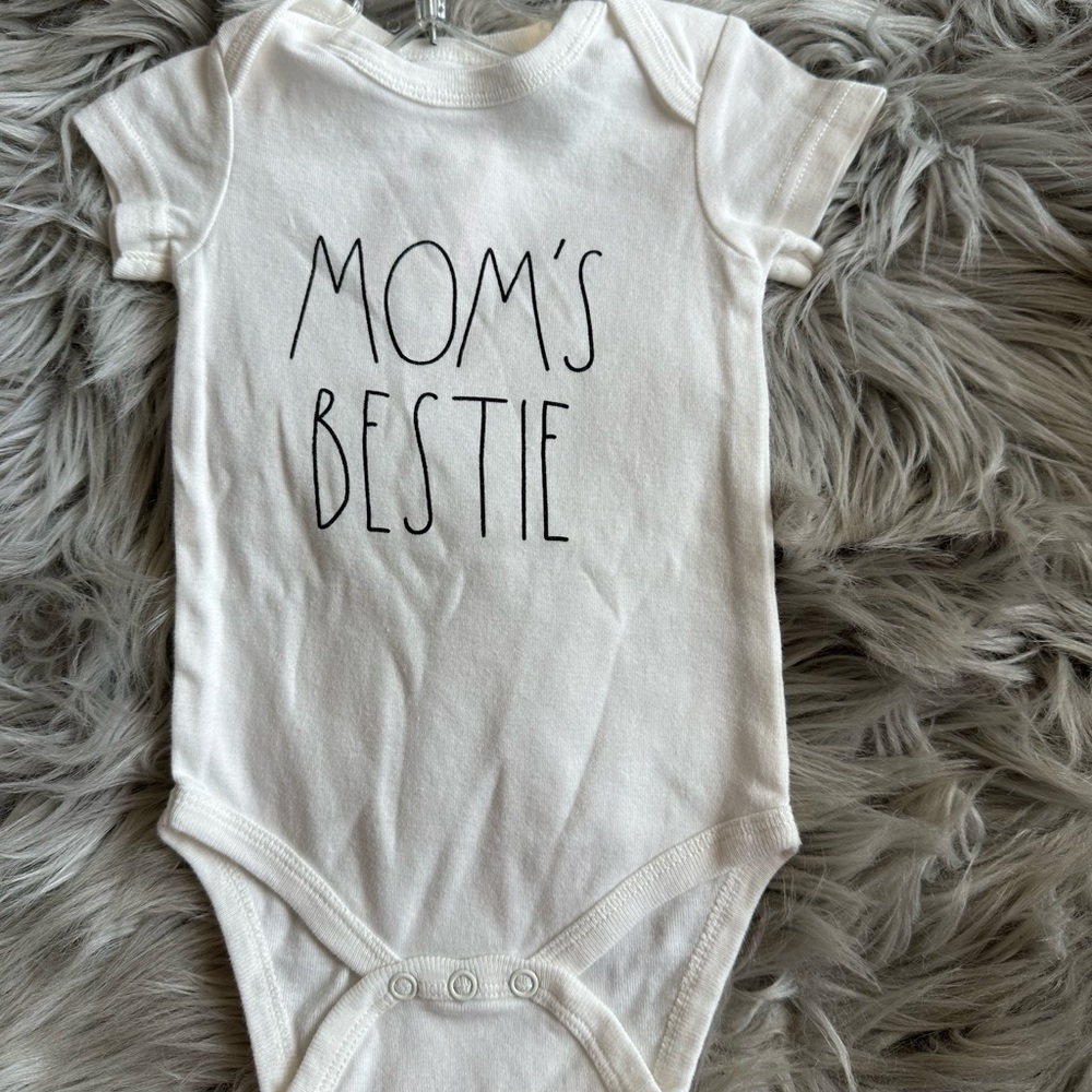 Rae Dunn White Bodysuit - Mom's Bestie